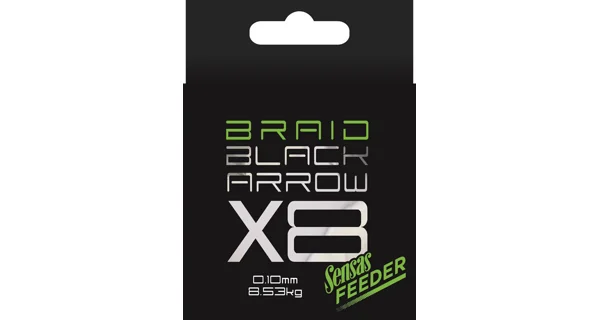 SENSAS - Šňůra Black Arrow X8 Braid 0,10 mm 8,53 kg 150 m