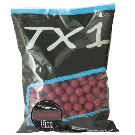 SHIMANO - Boilie TX1 Strawberry 15 mm 1 kg