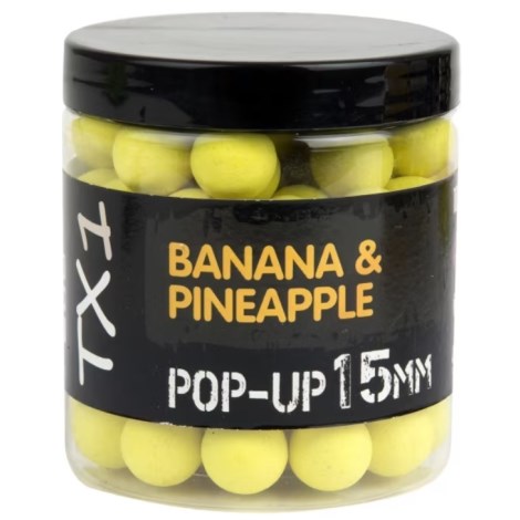 SHIMANO - Plovoucí boilie Bait TX1 Pop-up Banana & Pineapple 12 mm Fluoro Yellow 50 g