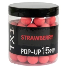 SHIMANO - Plovoucí boilie Bait TX1 Pop-up Strawberry Fluoro Red 12 mm 50 g