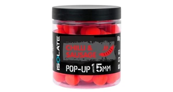 SHIMANO - Plovoucí boilie Isolate Pop-Up 15 mm 80 g Chilli Sausage Fluo Red
