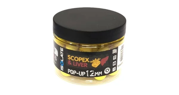 SHIMANO - Plovoucí boilie Isolate Pop-Up Scopex Liver 12 mm 50 g