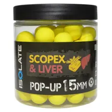 SHIMANO - Plovoucí boilie Isolate Pop-Up Scopex Liver 15 mm 80 g