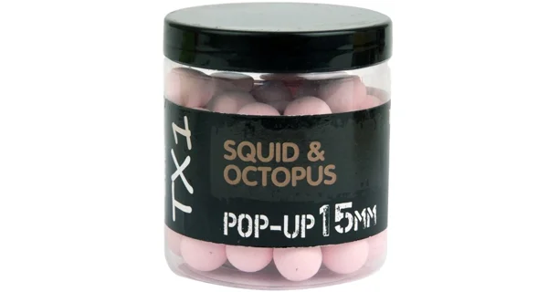 SHIMANO - Plovoucí Boilie TX1 Pop Up Squid & Octopus Washed Out Pink 12 mm 50 g