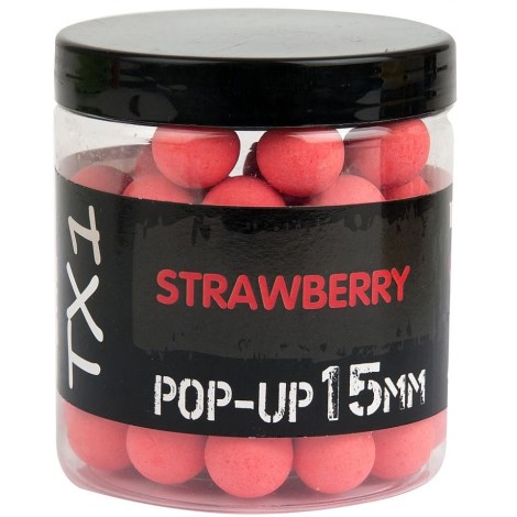 SHIMANO - Plovoucí boilie TX1 Strawberry Pop-Up 15 mm 100 g