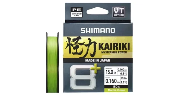 SHIMANO - Šňůra Kairiki 8+ Mantis Green 0,06 mm 4,8 kg 150 m