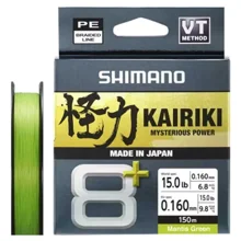 SHIMANO - Šňůra Kairiki 8+ Mantis Green 0,10 mm 6,5 kg 150 m