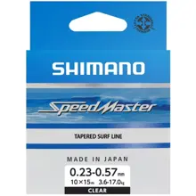 SHIMANO - Šokový vlasec Line Speedmaster Surf Taper ID 0,23-0,57 mm 10x15 m Clear