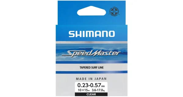 SHIMANO - Šokový vlasec Line Speedmaster Surf Taper ID 0,23-0,57 mm 10x15 m Clear
