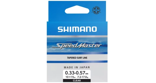 SHIMANO - Šokový vlasec Line Speedmaster Surf Taper ID 0,33-0,57 mm 10x15 m Clear