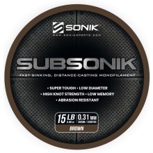 SONIK - Vlasec Subsonik Brown 0,31 mm 15 lb 3000 m