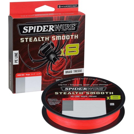 SPIDERWIRE - Pletená šňůra Stealth Smooth 8 Červená 0,07 mm 6 kg 150 m