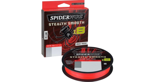 SPIDERWIRE - Pletená šňůra Stealth Smooth 8 Červená 0,29 mm 26,4 kg 300 m