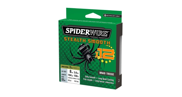 SPIDERWIRE - Šňůra Stealth Smooth 12 zelená 150 m 0,06 mm 5,4 kg