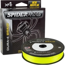 SPIDERWIRE - Splétaná šňůra Dura4 Yellow 0,10 mm 9,1 kg 300 m