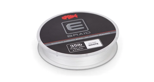 SPOMB - Splétaná plovoucí šňůra E Braid White 0,26 mm 35 lb 200 m