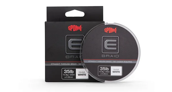 SPOMB - Splétaná plovoucí šňůra E Braid White 0,26 mm 35 lb 200 m