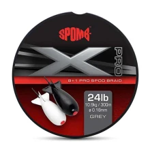 SPOMB - Splétaná šňůra X Pro Braid Grey 0,18 mm 300 m