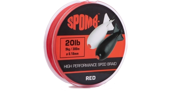 SPOMB - Spodová šňůra Braid Červená 0,18 mm 9 kg 300 m
