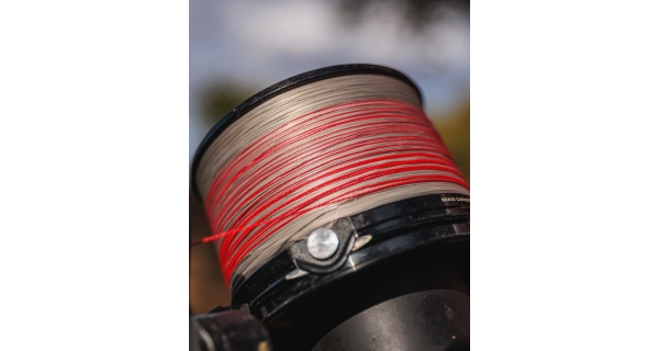 SPOMB - Ujímaný šokový vlasec Tapered Braided Leaders 50-20 lb 3x10 m Červený
