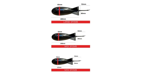 SPOMB - Zakrmovací raketa Large Bait Rocket černá