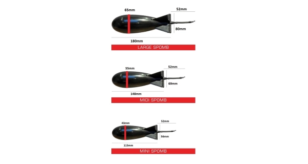 SPOMB - Zakrmovací raketa Midi Bait Rocket černá