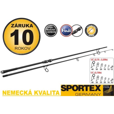 SPORTEX - Kaprový prut DNA Carp 3,66 m 2,75 lb korková rukojeť