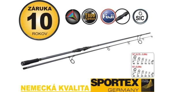 SPORTEX - Kaprový prut Intense Carp 3,66 m 3,25 lb 2 díly