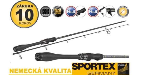 SPORTEX - Přívlačový prut TiBoron Extend Spin Carbon 2,4 m 20 g