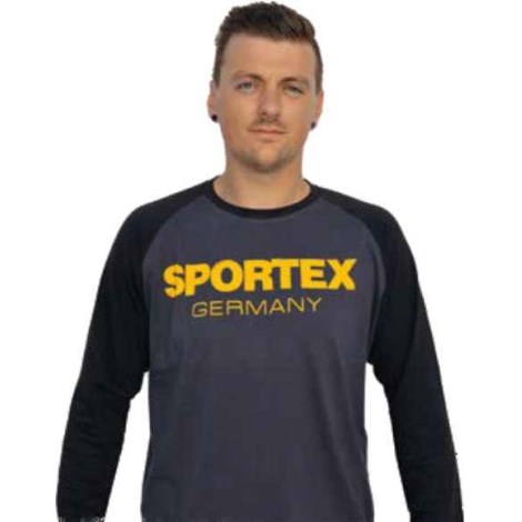 SPORTEX - Tričko S dlouhým rukávem a logem - černé Velikost: l