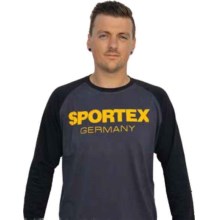 SPORTEX - Tričko S dlouhým rukávem a logem - černé Velikost: XXL