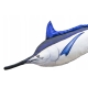 SPORTS - Dekorační polštář Black Marlin 118 cm
