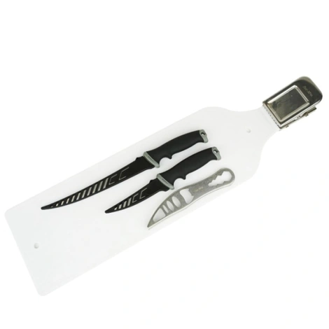 SPORTS - Filetovací set Nůž 10 cm + nůž filetovací 19 cm + škrabka a deska