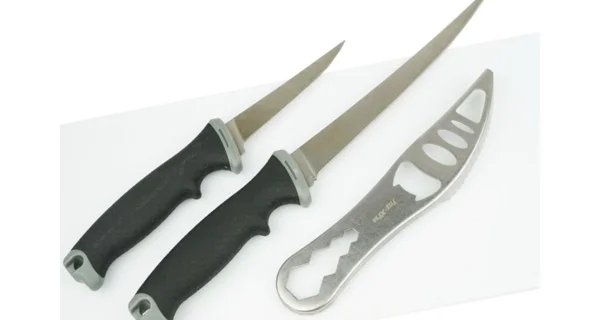 SPORTS - Filetovací set Nůž 10 cm + nůž filetovací 19 cm + škrabka a deska