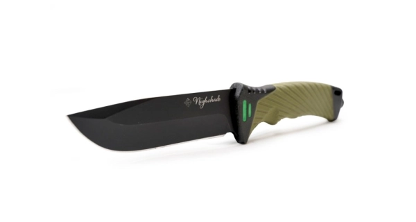 SPORTS - Nůž Nighshade olivový s pouzdrem 25 cm + podpalovač
