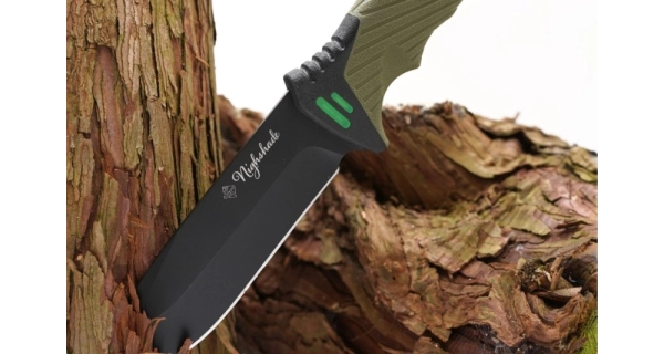 SPORTS - Nůž Nighshade olivový s pouzdrem 25 cm + podpalovač
