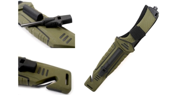 SPORTS - Nůž Nighshade olivový s pouzdrem 25 cm + podpalovač