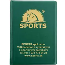 SPORTS - Obal na rybářské doklady MAXI zelený