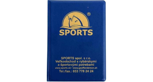 SPORTS - Obal na rybářské doklady modrý
