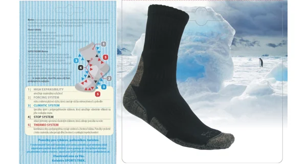 SPORTS - Ponožky Trek Super Thermo Merino vel. 43-46