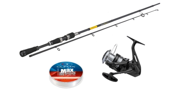 SPORTS - Prut Sportex Black Pearl GT-3 2,7 m 60 g + Naviják Shimano Aero BB C3000 + silon