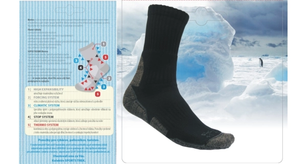 SPORTS - Rybářské ponožky Trek Super Thermo Merino Vel. 41 - 43