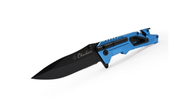 SPORTS - Skládací nůž Obsidian Modrý 22 cm + podpalovač