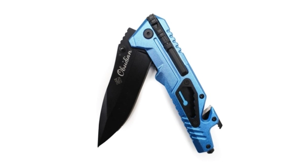 SPORTS - Skládací nůž Obsidian Modrý 22 cm + podpalovač