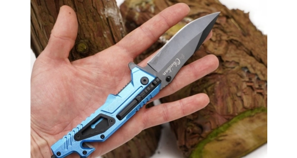 SPORTS - Skládací nůž Obsidian Modrý 22 cm + podpalovač