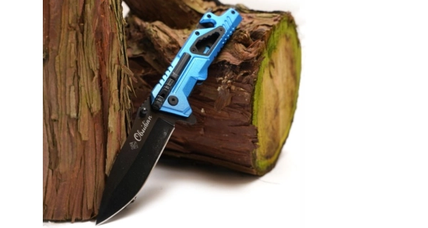SPORTS - Skládací nůž Obsidian Modrý 22 cm + podpalovač