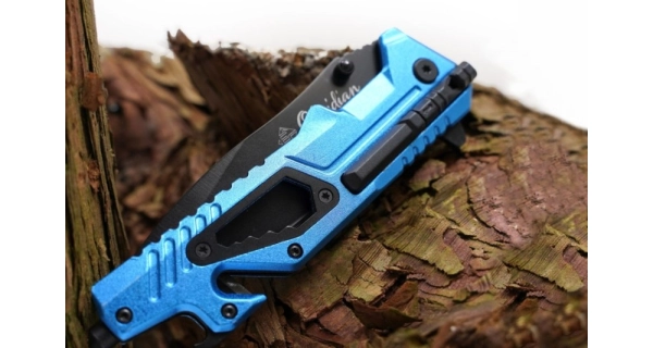 SPORTS - Skládací nůž Obsidian Modrý 22 cm + podpalovač