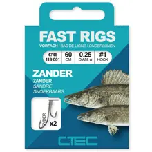 SPRO - Hotový návazec C-Tec Zander Ryder Hookrigs 0,20 mm 60 cm vel. 4