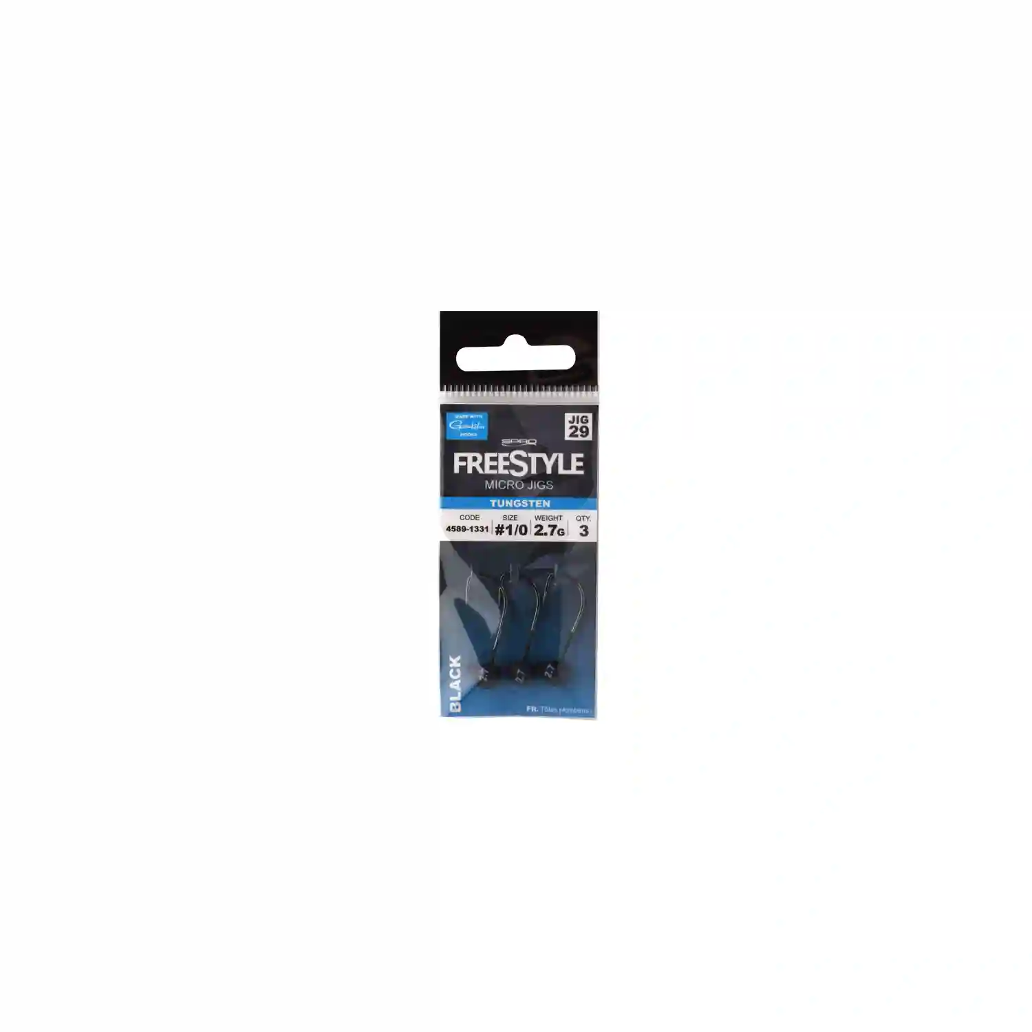 SPRO - Jigová hlava Tungsten Micro Jigs 2,7 g 2,5 cm vel. 1/0 Black 3 ks