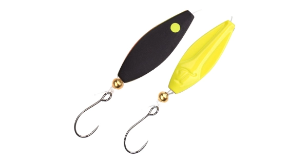 SPRO - Plandavka Trout Master Incy Inline Spoon 3 g Black Yellow 1 ks